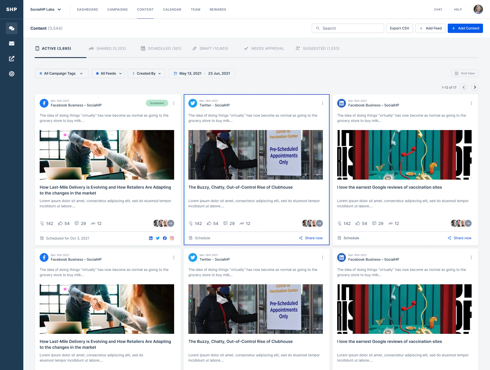screenshot of Social HorsePower